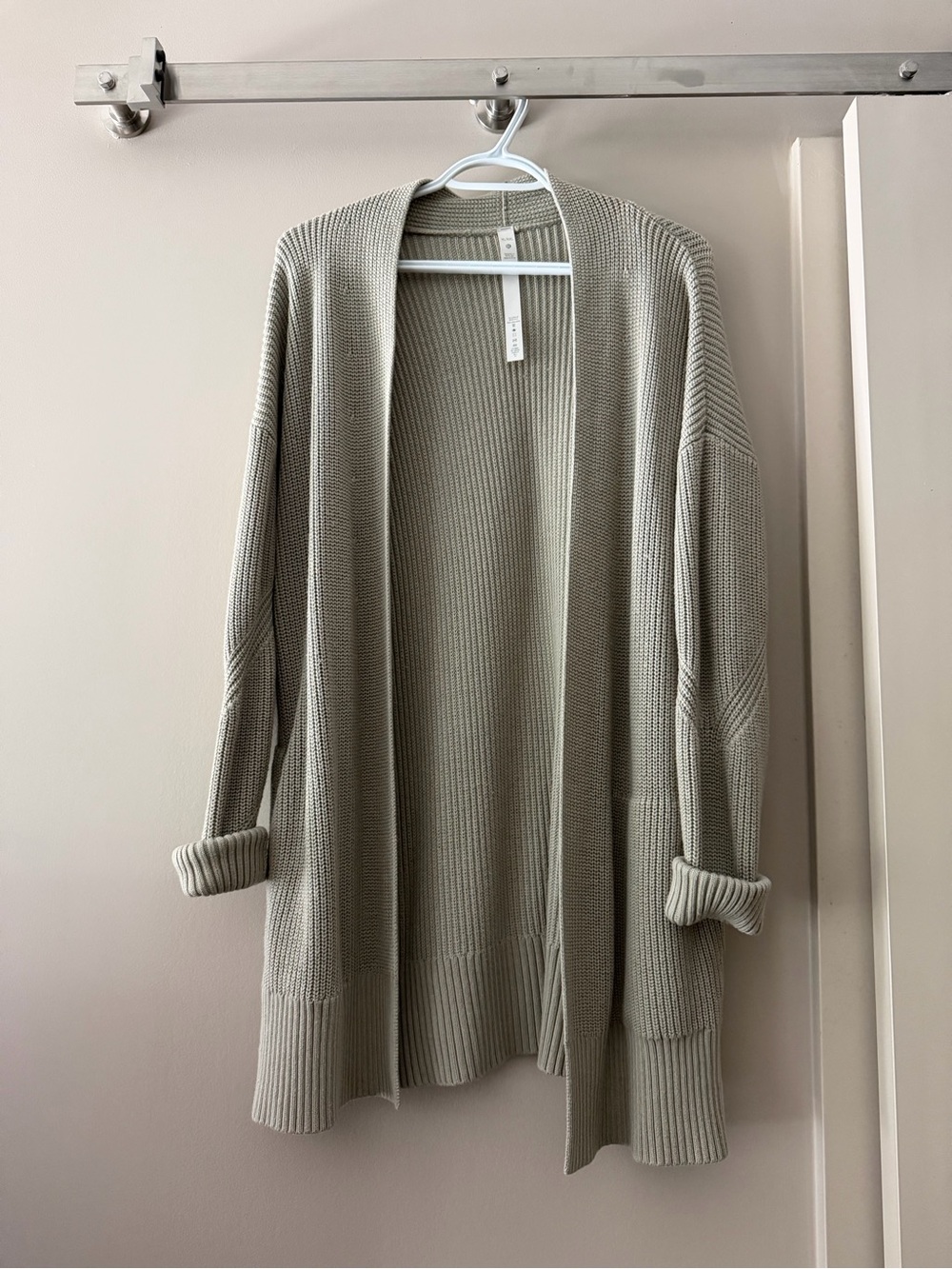 lululemon athletica Open-Front Longline Cardigan - Light Taupe